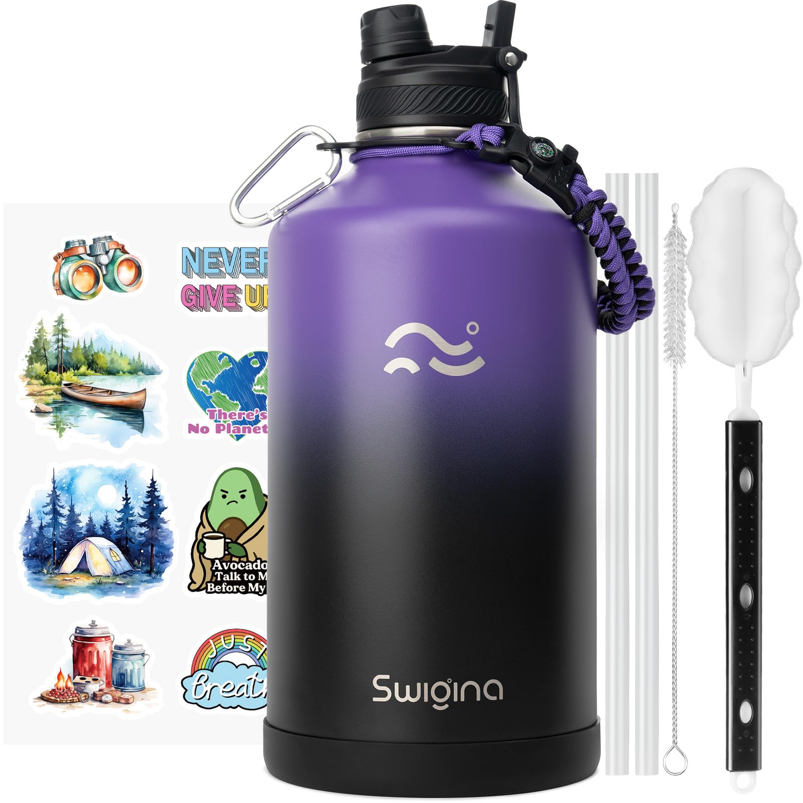 Insulated Water Bottle with Silicone Boot (36hrs Cold/18hrs Hot)