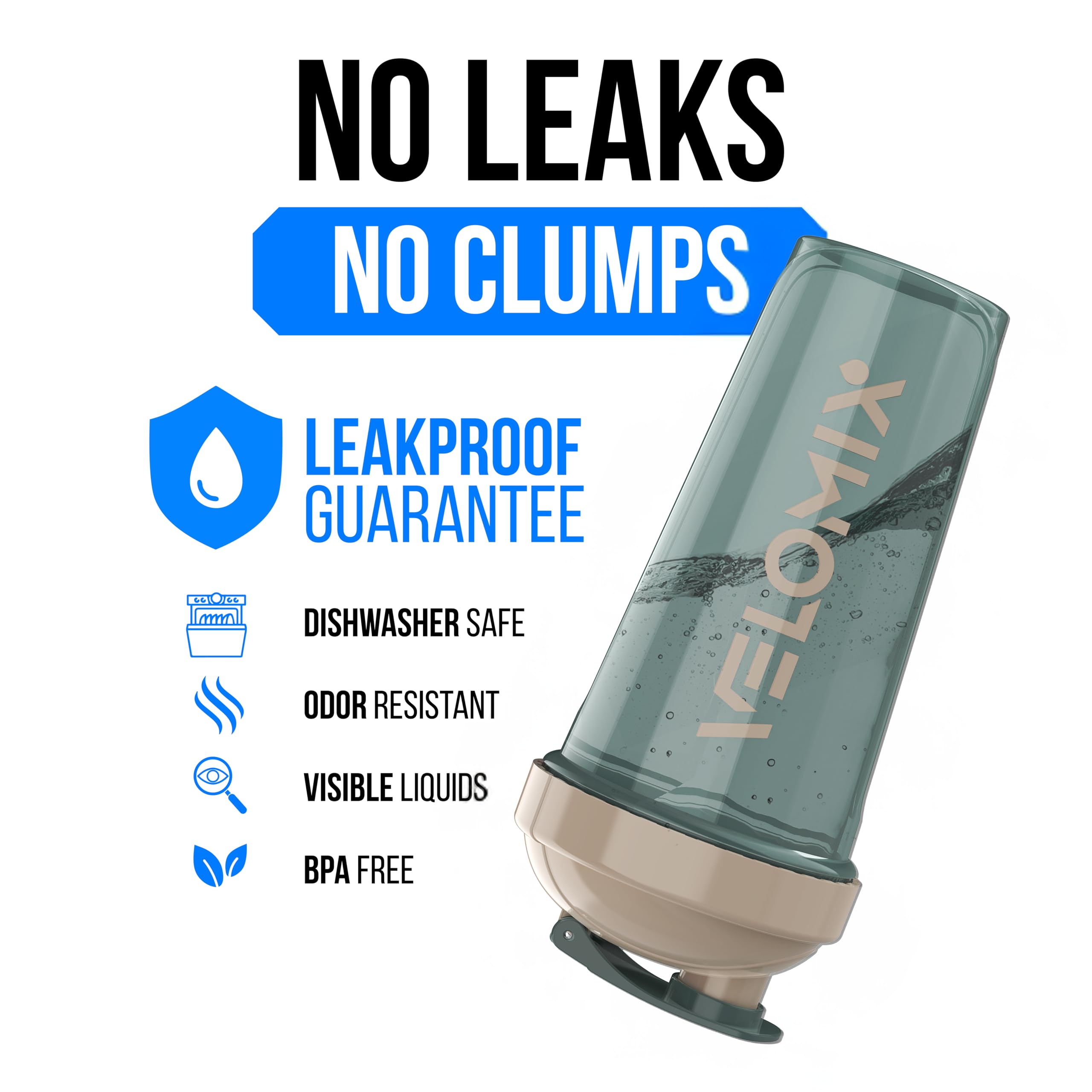 2 Pack- 28 oz Protein Shaker Bottles for Protein Mixes - 2x Wire Whisk | Leak Proof Shaker Cups for Protein Shakes