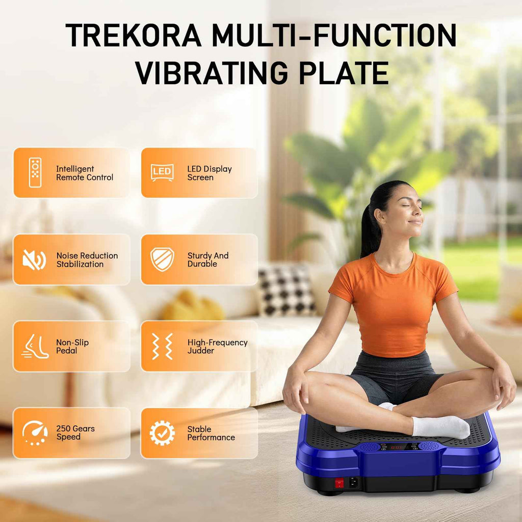 Vibration Plate Exercise Machine, Curved Vibration Plate for Lymphatic Drainage Weight Loss
