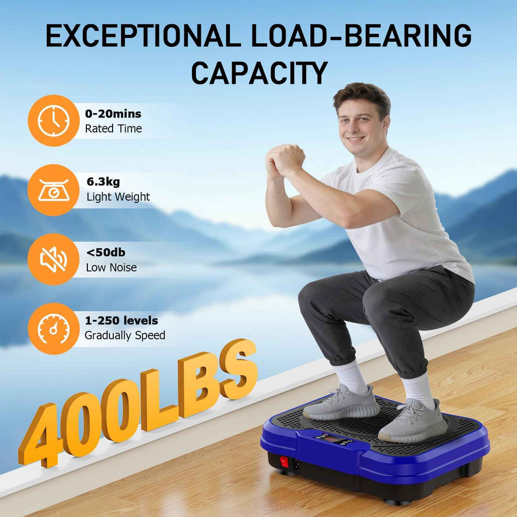 Vibration Plate Exercise Machine, Curved Vibration Plate for Lymphatic Drainage Weight Loss