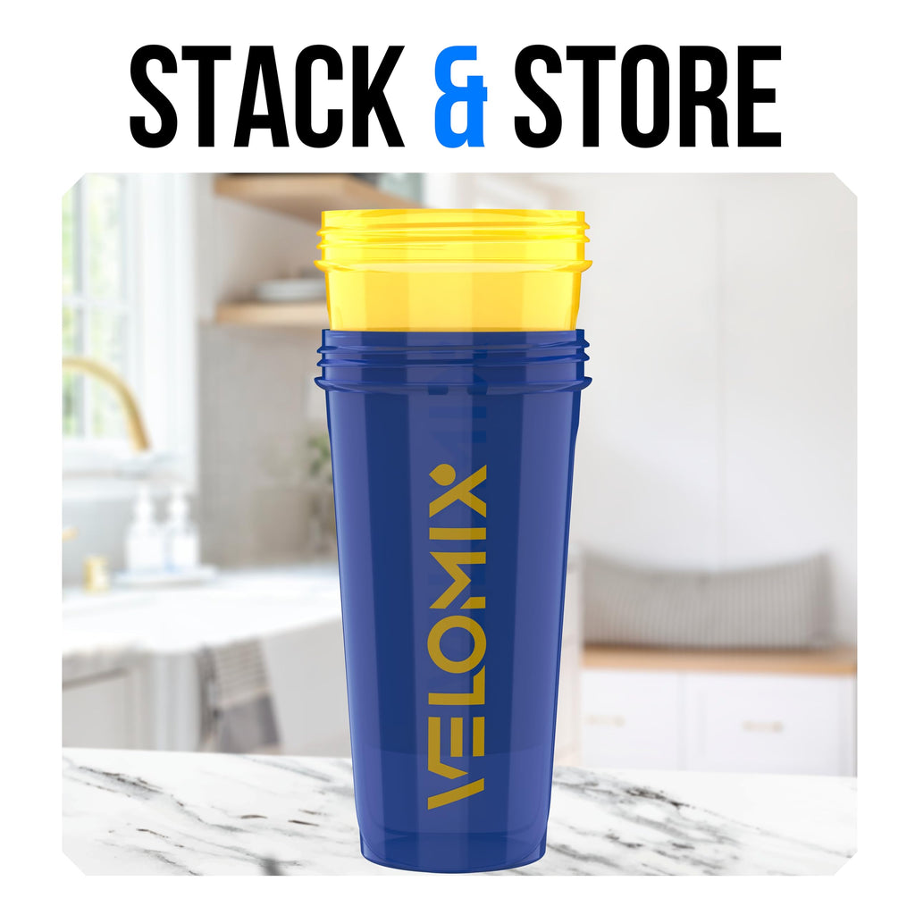 2 Pack- 28 oz Protein Shaker Bottles for Protein Mixes - 2x Wire Whisk | Leak Proof Shaker Cups for Protein Shakes
