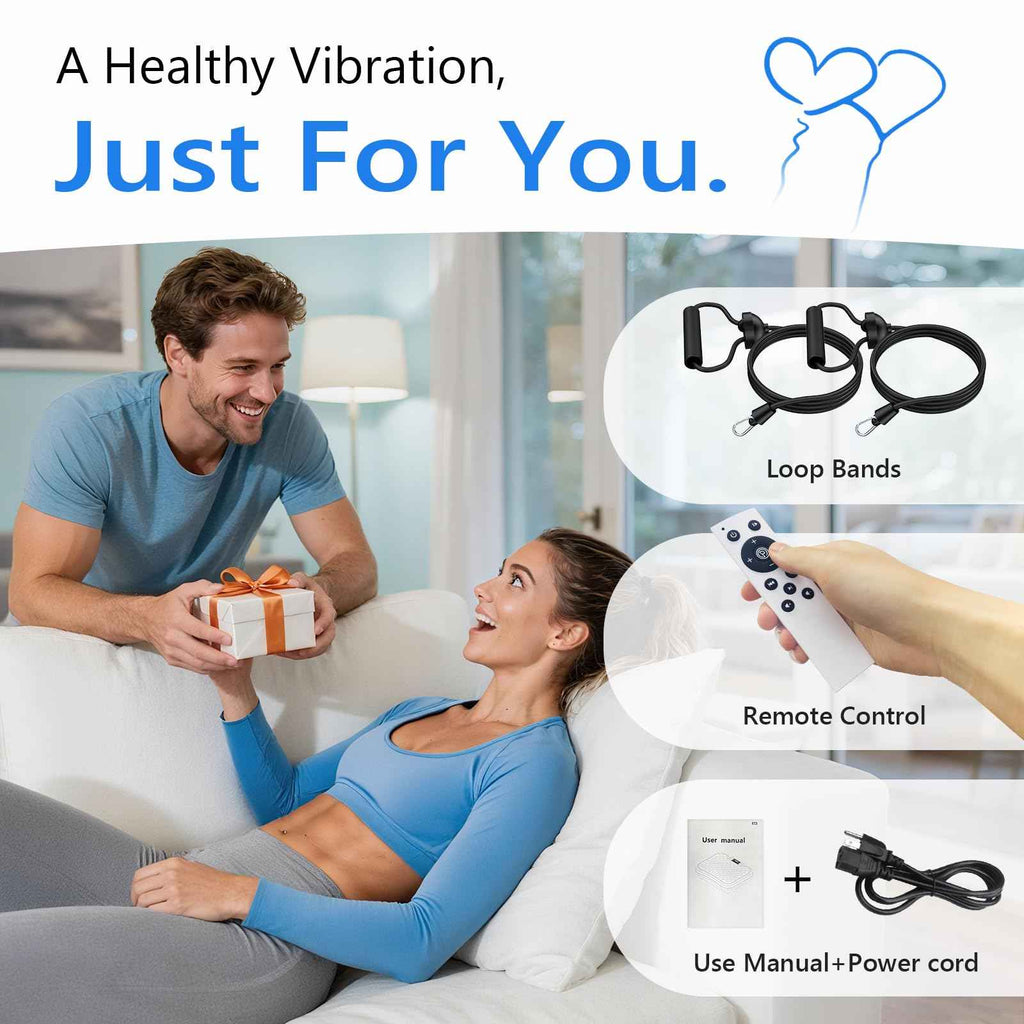Vibration Plate Exercise Machine, Curved Vibration Plate for Lymphatic Drainage Weight Loss