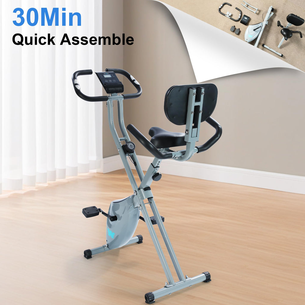 Stationary Exercise Bike for Home Workout, 5 IN 1 Foldable Indoor Cycling Bike