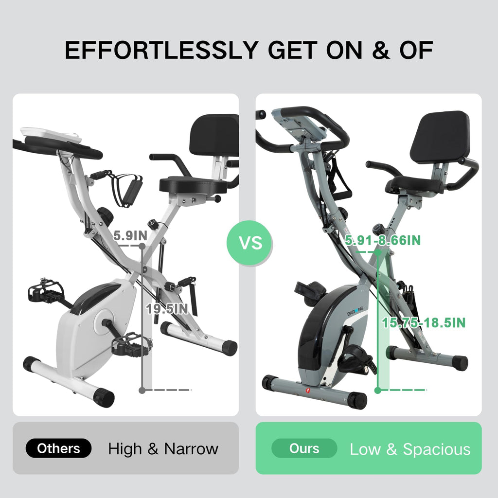Stationary Exercise Bike for Home Workout, 5 IN 1 Foldable Indoor Cycling Bike
