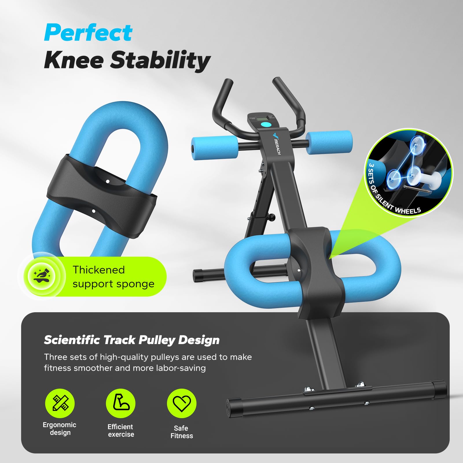 Ab Machine, Ab Workout Equipment, Adjustable Ab Trainer Machine, Abdominal Trainer for Stomach Workout