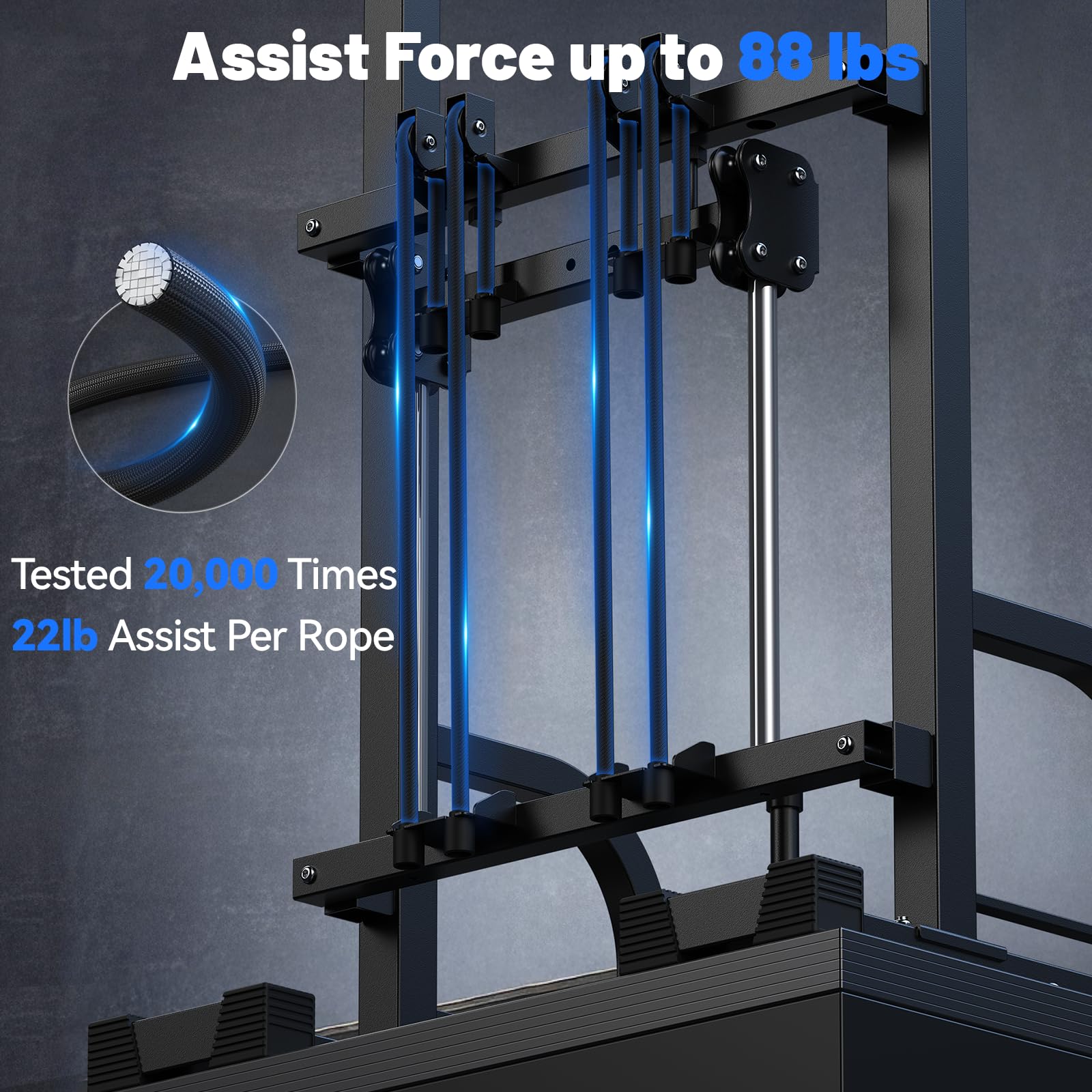 Pull Up Bar Station, 450LBS Stable Pull Up Dip Station for Home Gym Strength Training Equipment | FED Fitness