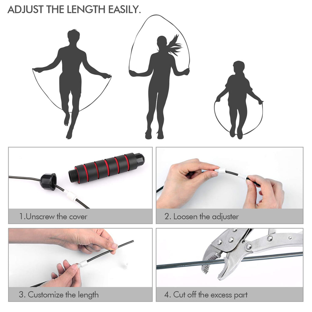 Jump Rope, Tangle-Free Rapid Speed Jumping Rope Cable, Exercise Fitness Workout Equipment & Slim Body