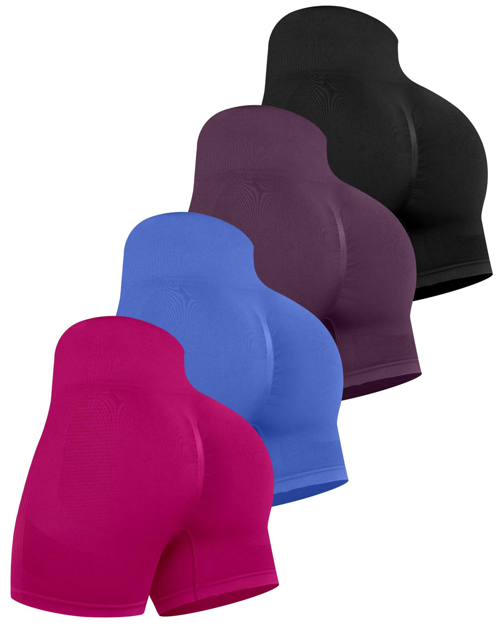 Workout Shorts Sets for Women, High Waisted Gym Butt Lifting Scrunch Butt Seamless Shorts