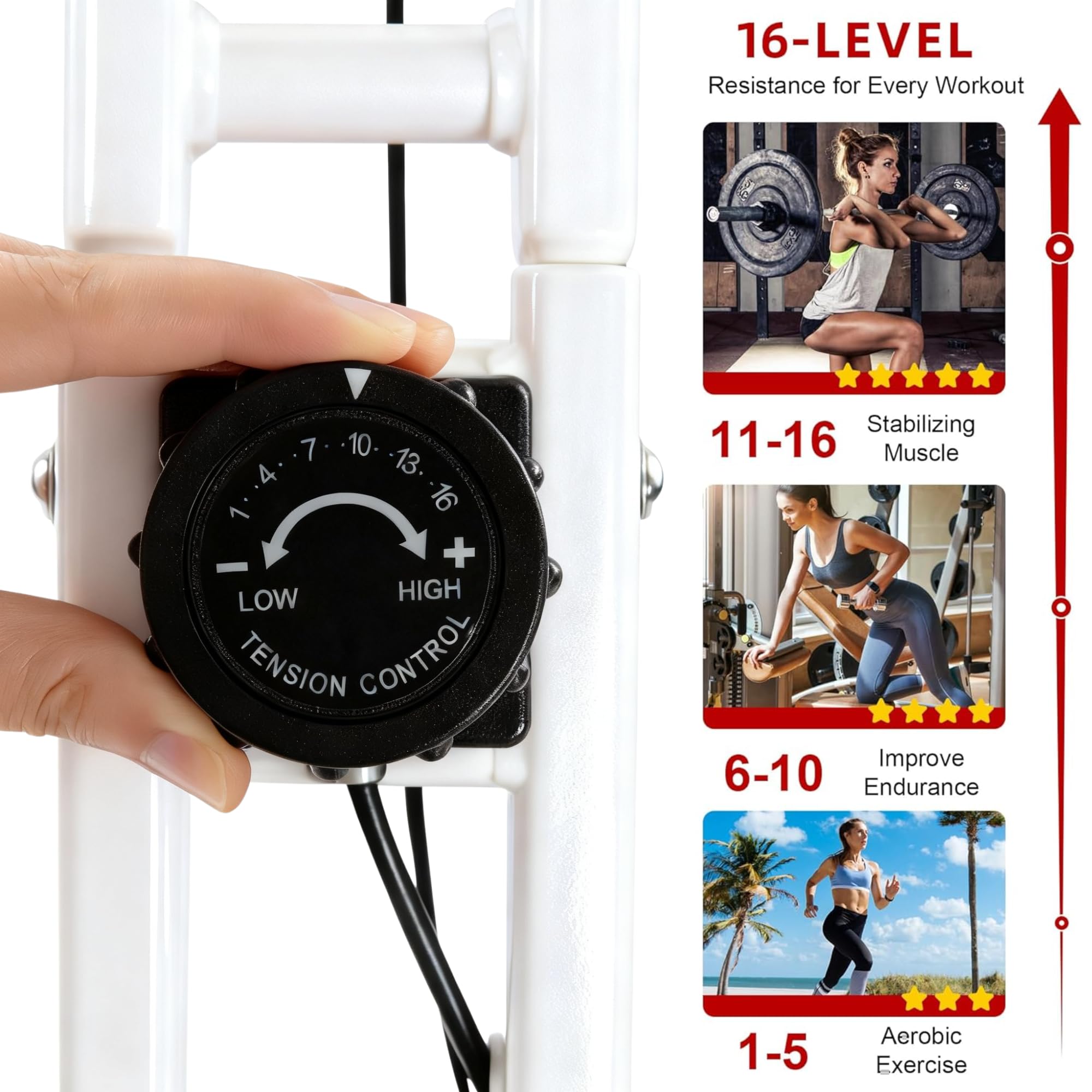Stationary Exercise Bike for Home Workout, 5 IN 1 Foldable Indoor Cycling Bike