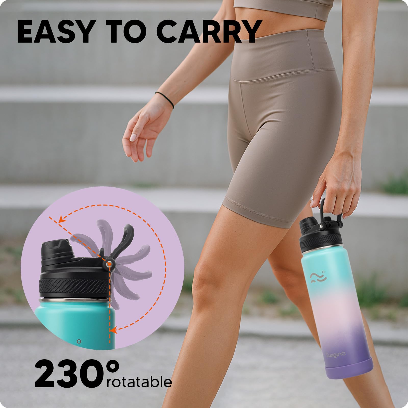 Insulated Water Bottle with Silicone Boot (36hrs Cold/18hrs Hot)