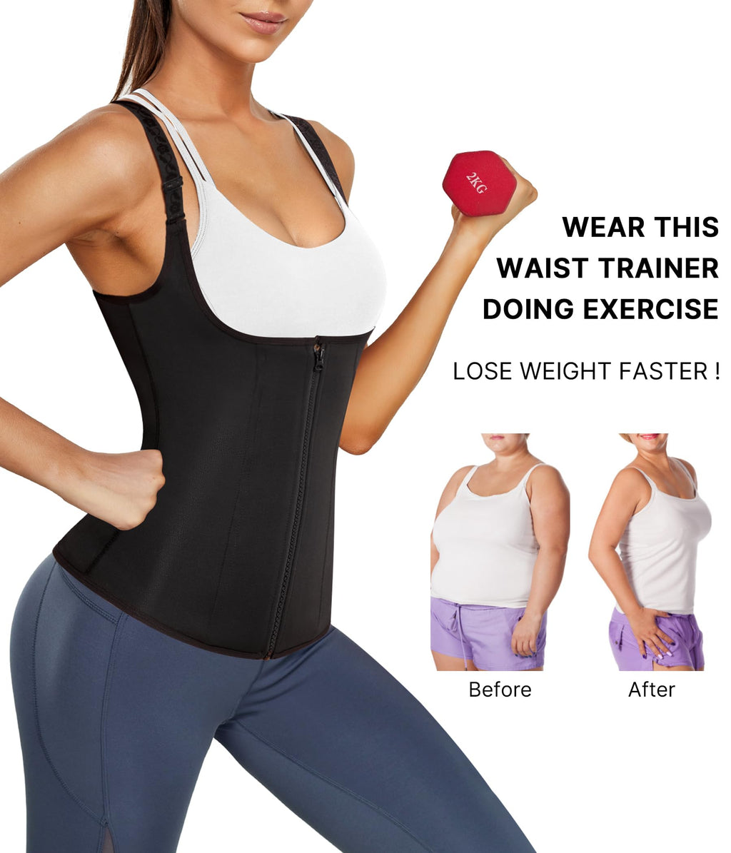 Waist Trainer for Women Corset Shapewear with Zipper