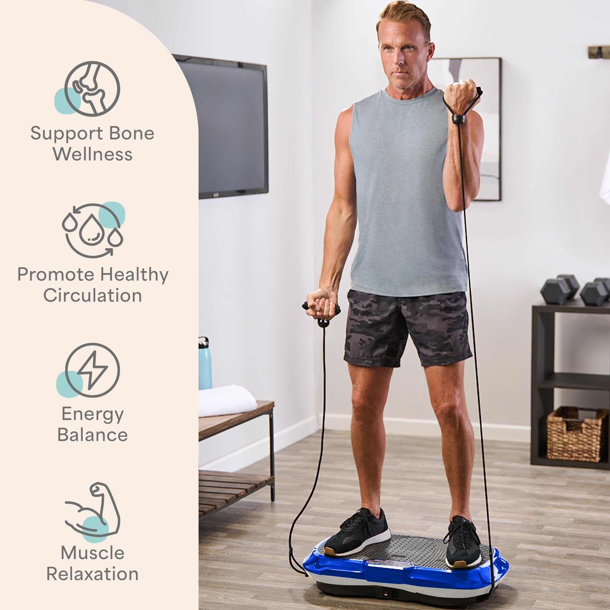 Waver Vibration Plate Exercise Machine – High-Intensity Vibration– Fitness Equipment for Strength & Toning