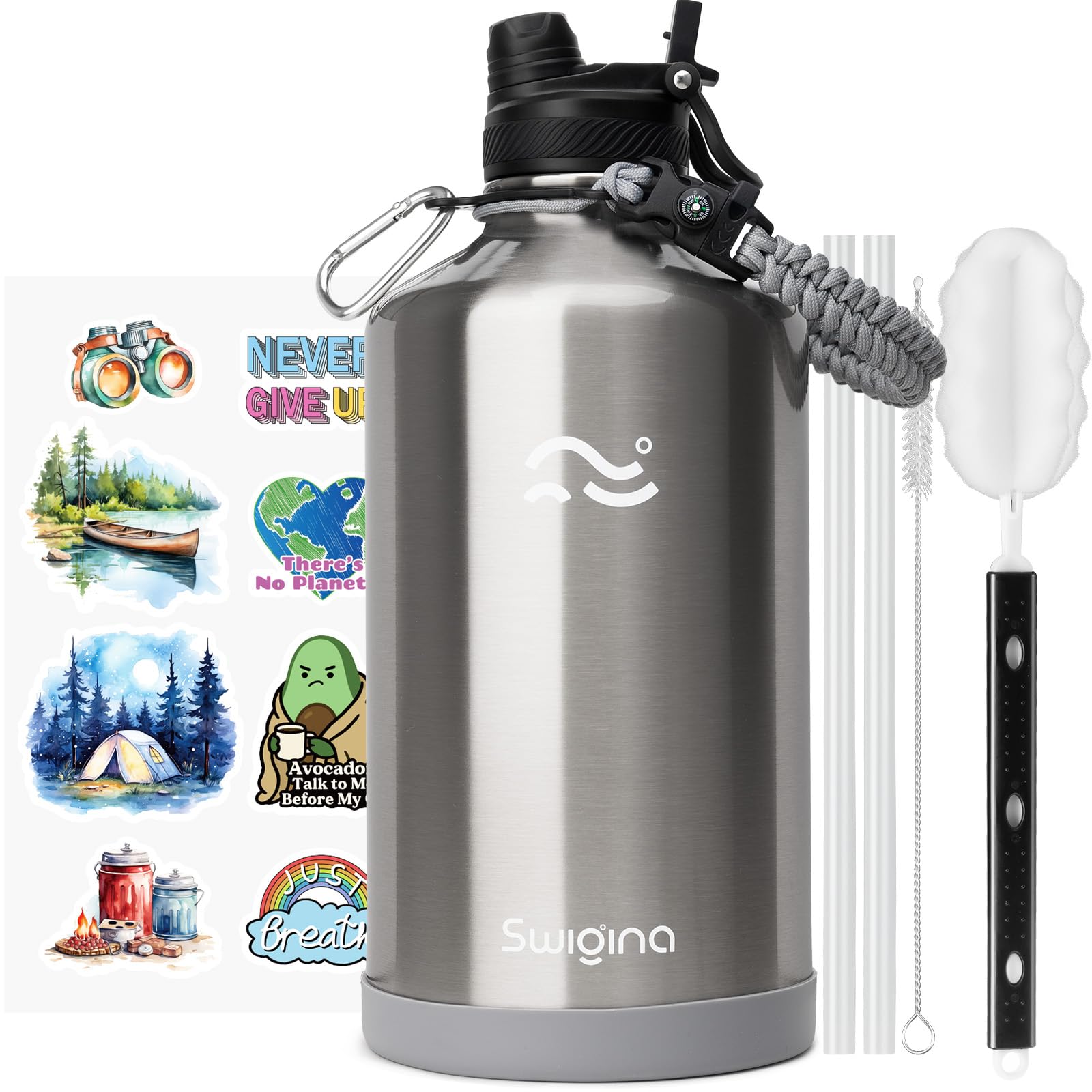 Insulated Water Bottle with Silicone Boot (36hrs Cold/18hrs Hot)