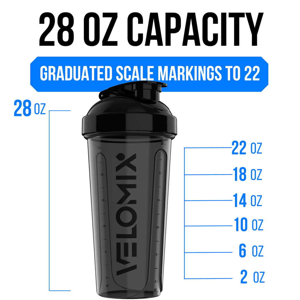 2 Pack- 28 oz Protein Shaker Bottles for Protein Mixes - 2x Wire Whisk | Leak Proof Shaker Cups for Protein Shakes