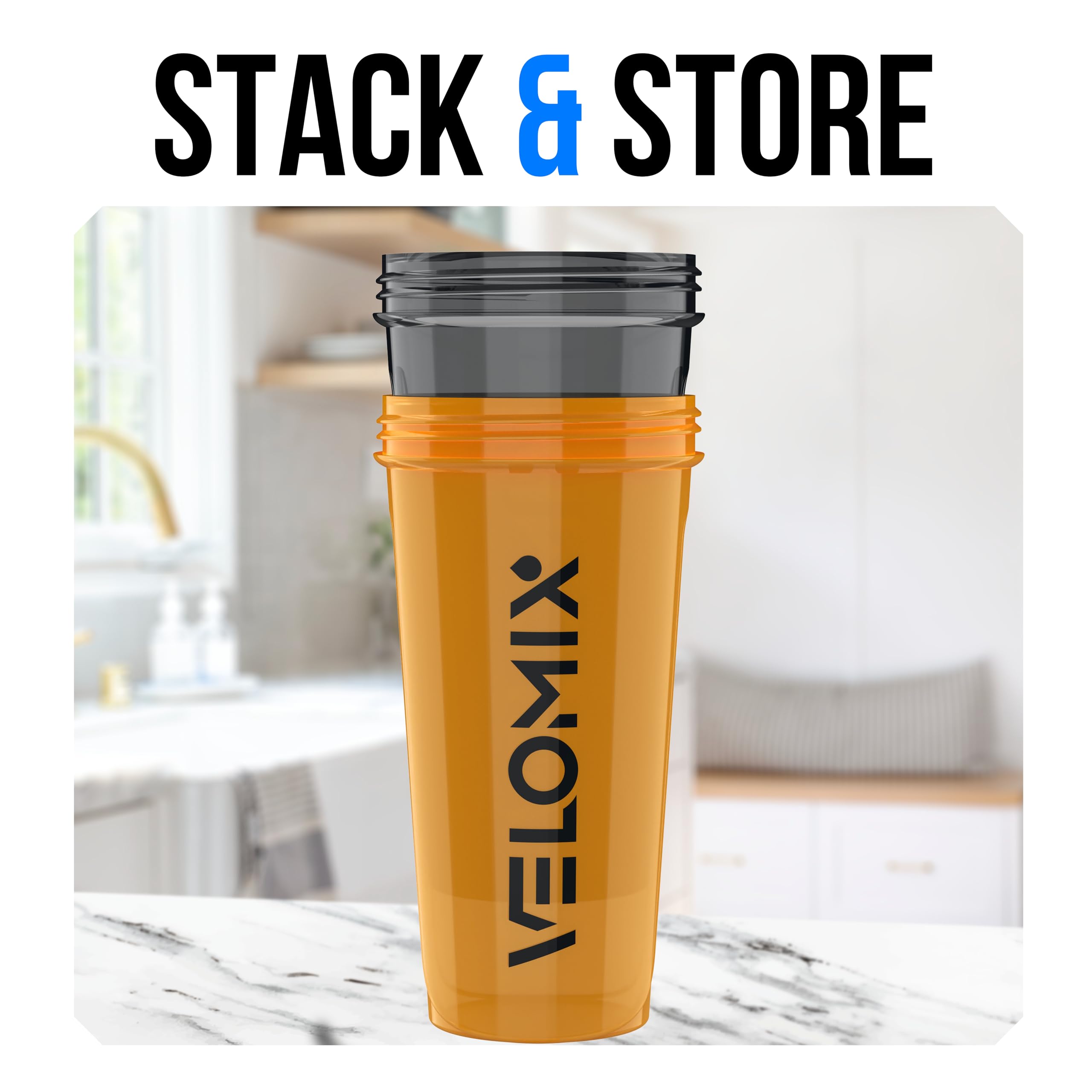 2 Pack- 28 oz Protein Shaker Bottles for Protein Mixes - 2x Wire Whisk | Leak Proof Shaker Cups for Protein Shakes