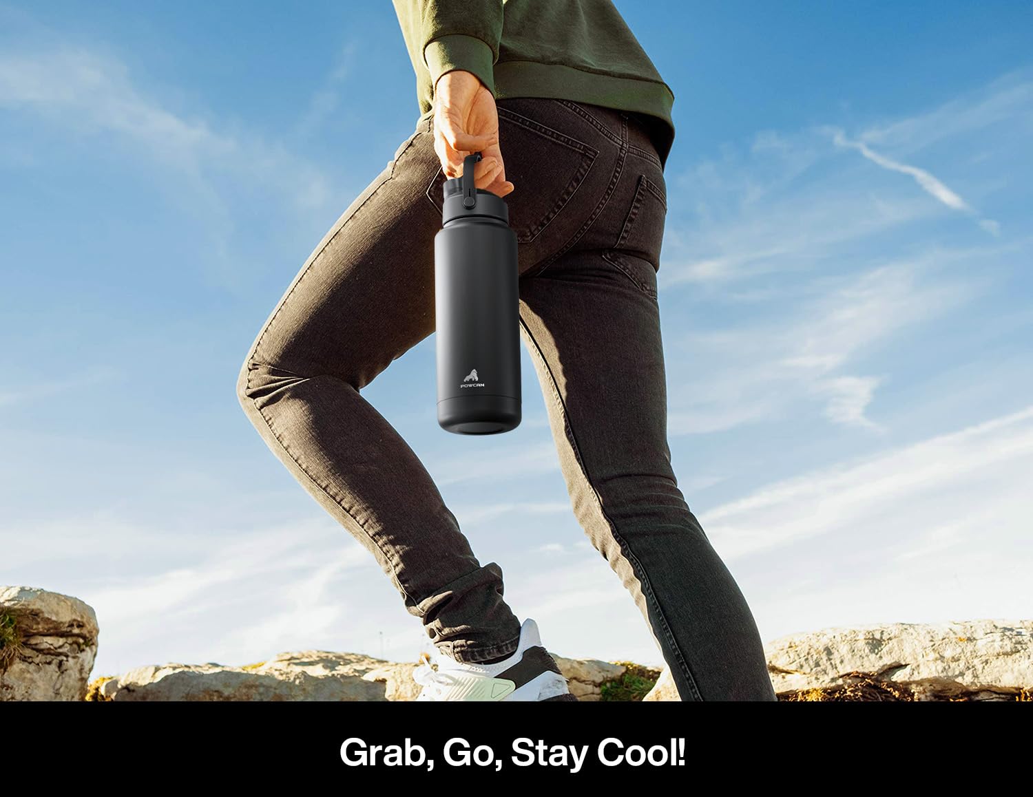 40 oz Insulated Water Bottle with 2-in-1 Straw and Spout Lid (Cotton Candy)