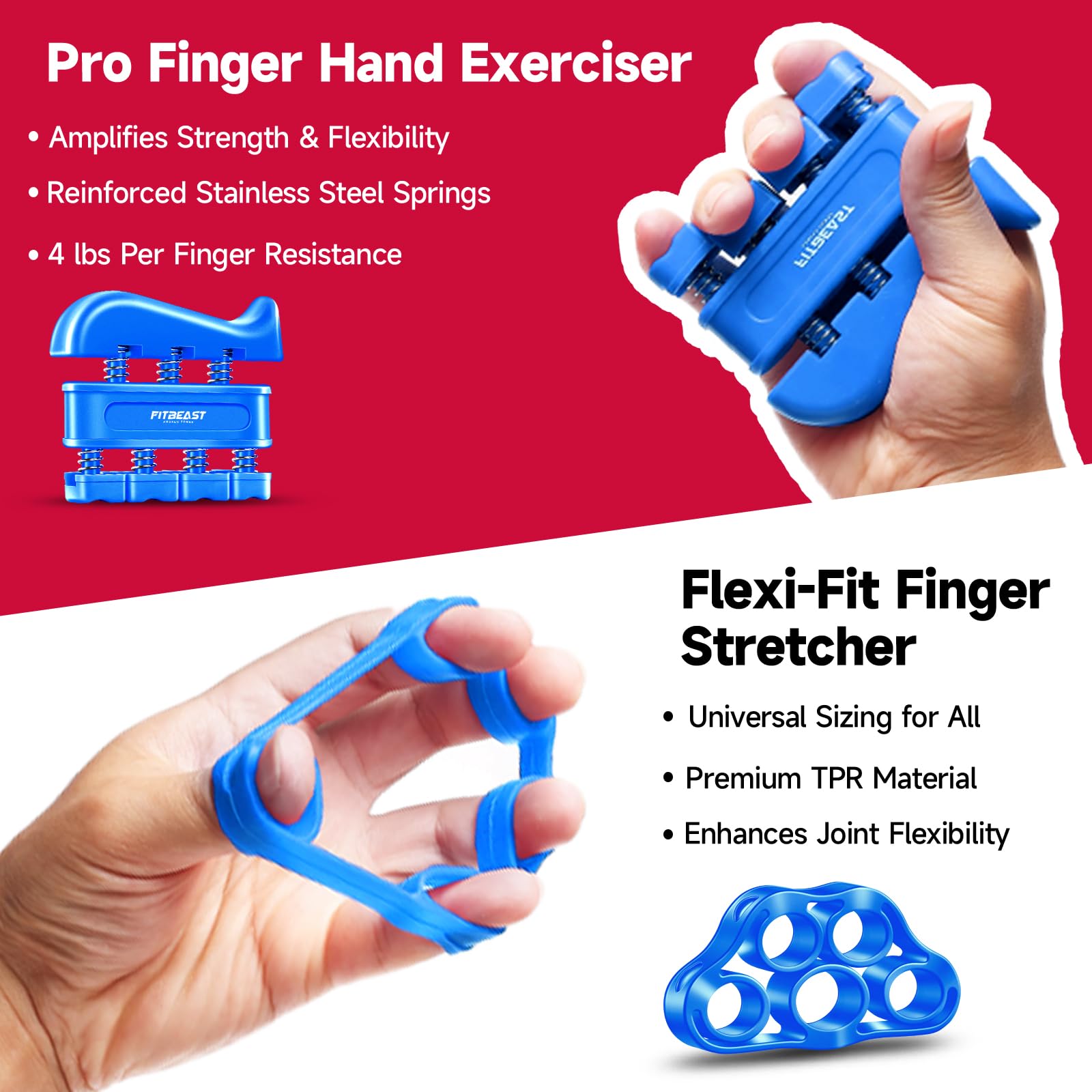 Grip Strengthener Forearm Strengthener Hand Grips Strengthener Kit - 5 Pack Adjustable Resistance