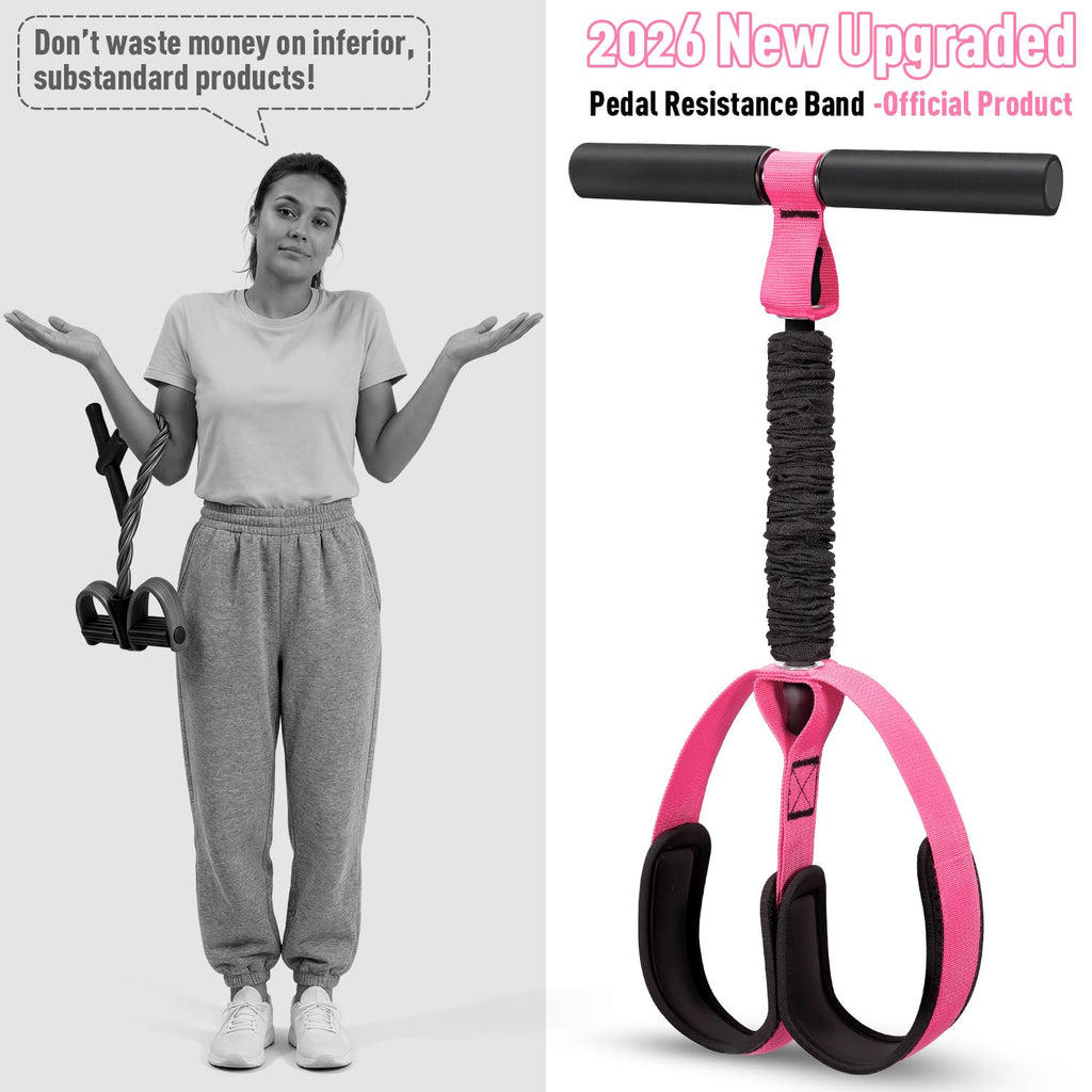 2026 Upgraded Durable Pedal Resistance Band with Handle, Physical Therapy