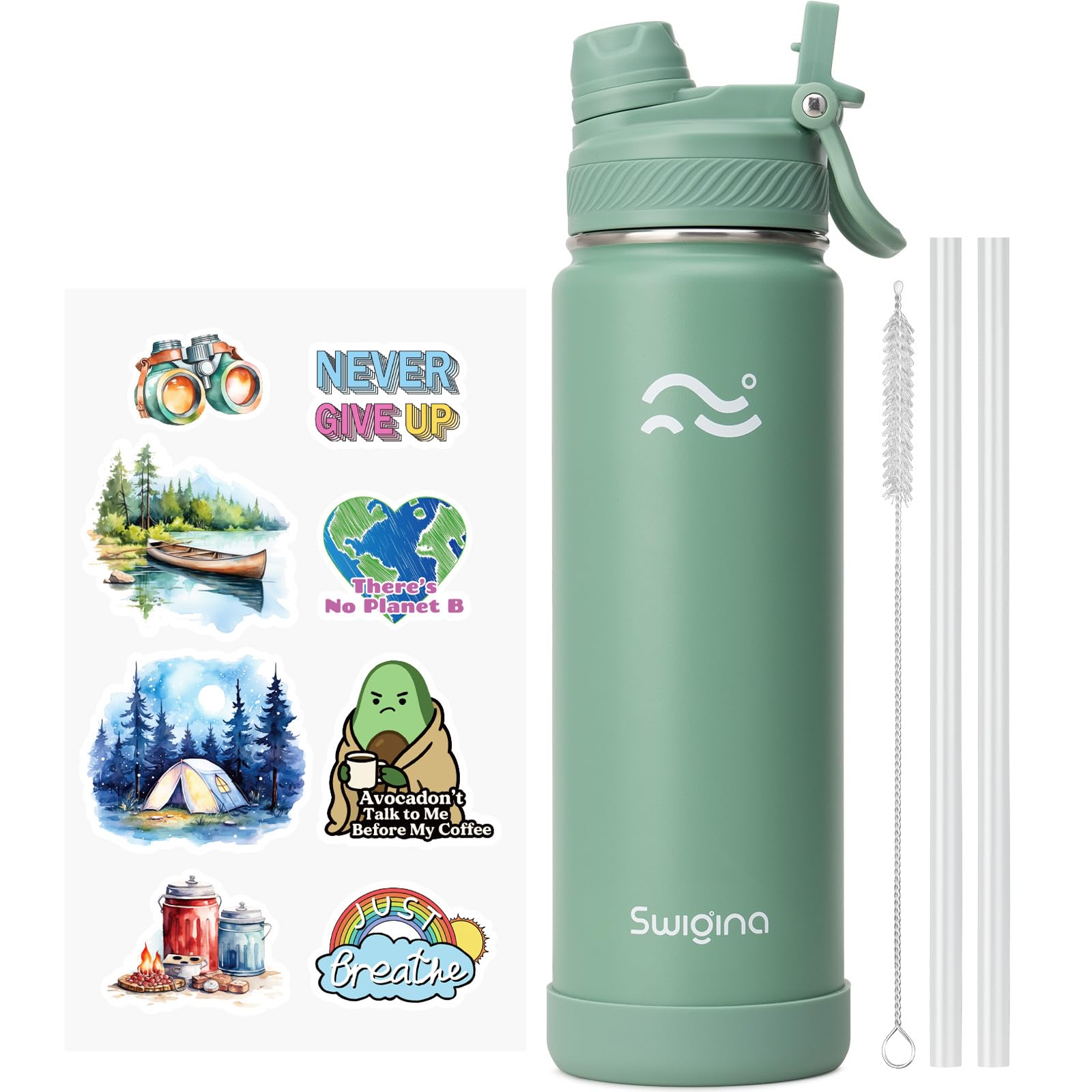 Insulated Water Bottle with Silicone Boot (36hrs Cold/18hrs Hot)