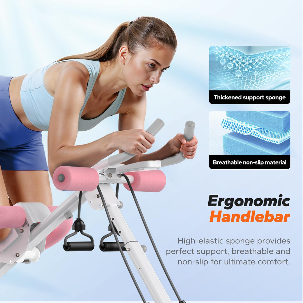 Ab Machine, Ab Workout Equipment, Adjustable Ab Trainer Machine, Abdominal Trainer for Stomach Workout