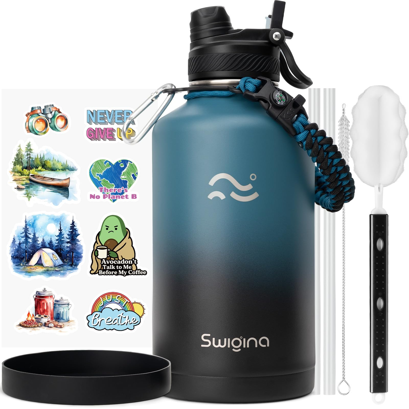 Insulated Water Bottle with Silicone Boot (36hrs Cold/18hrs Hot)