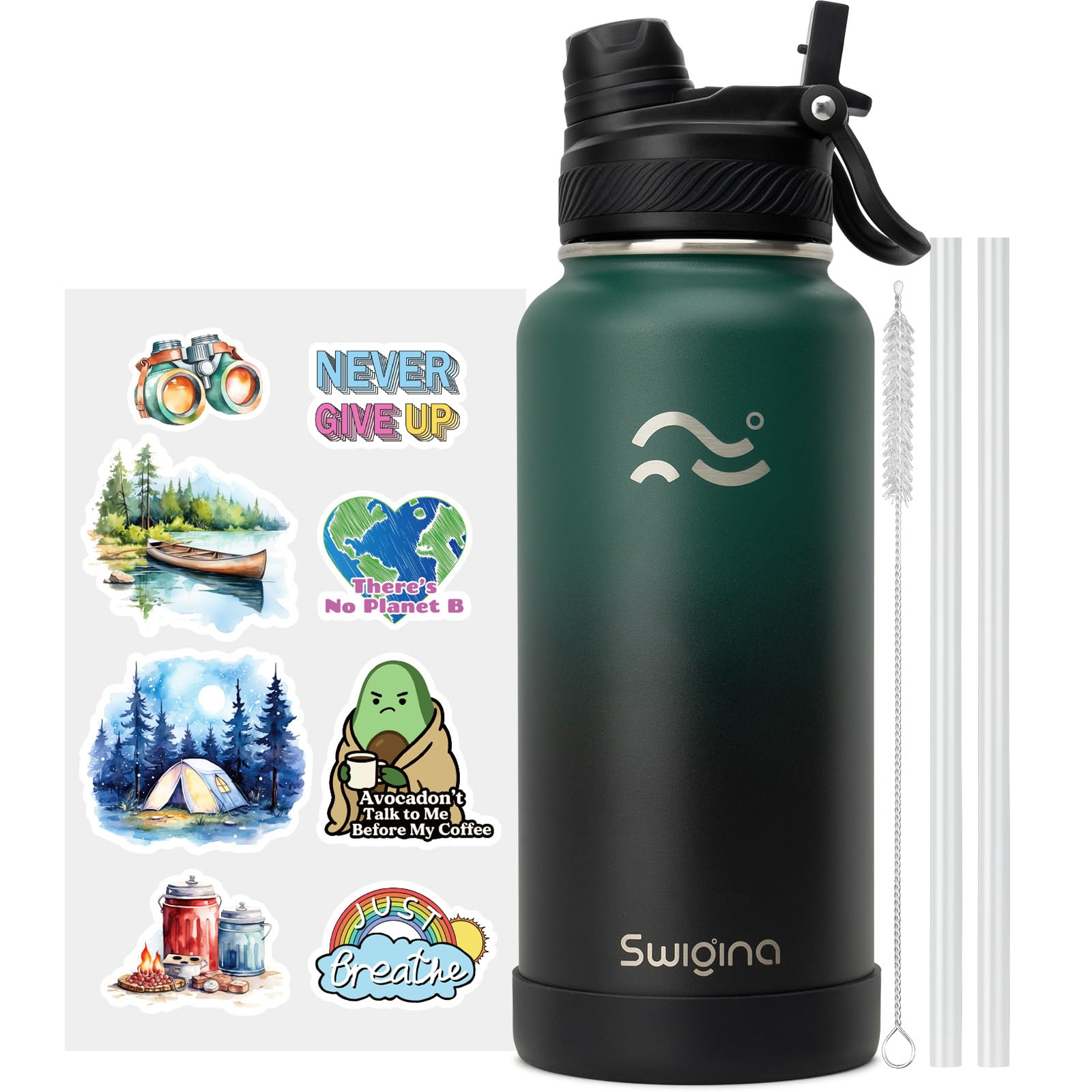 Insulated Water Bottle with Silicone Boot (36hrs Cold/18hrs Hot)