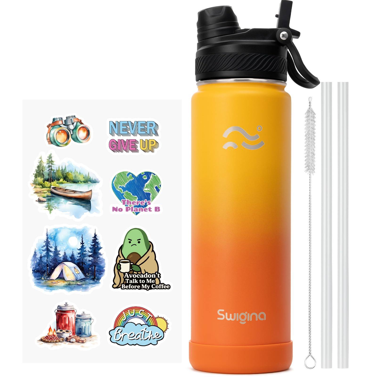 Insulated Water Bottle with Silicone Boot (36hrs Cold/18hrs Hot)