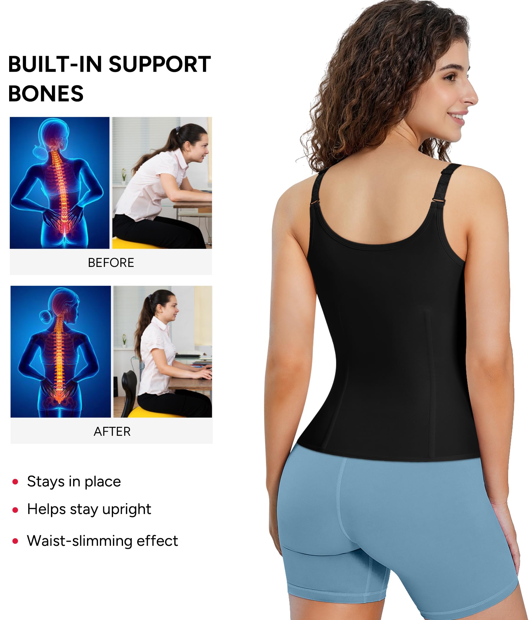 Waist Trainer for Women Corset Shapewear with Zipper