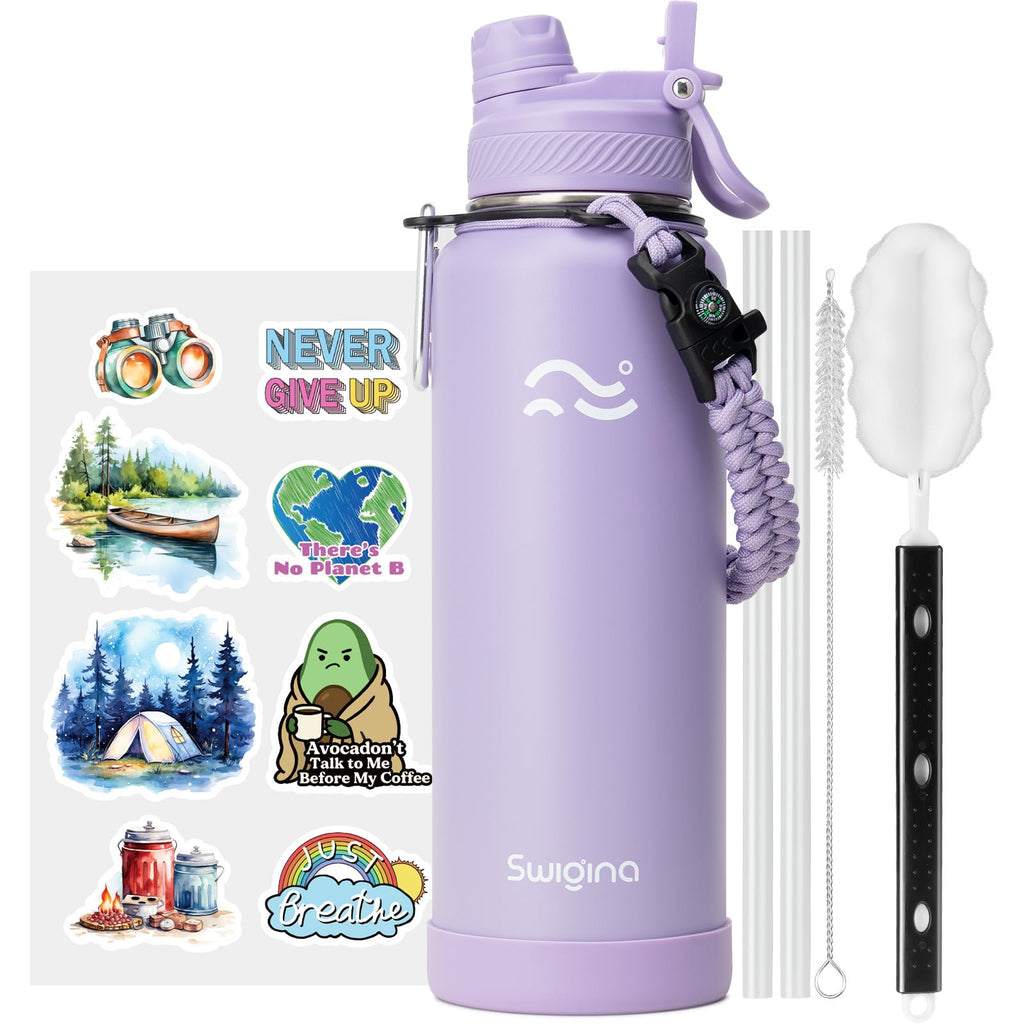 Insulated Water Bottle with Silicone Boot (36hrs Cold/18hrs Hot)