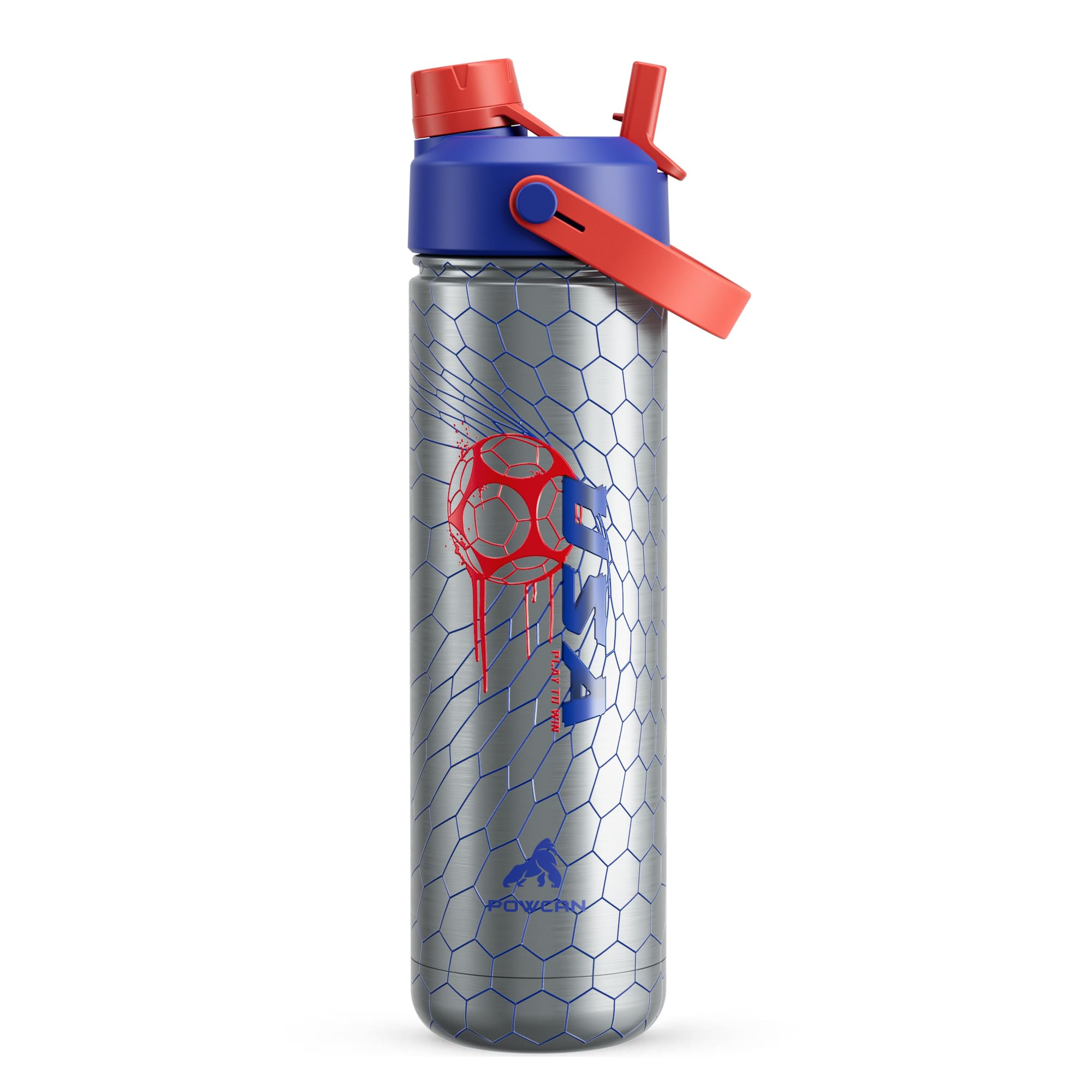 40 oz Insulated Water Bottle with 2-in-1 Straw and Spout Lid (Cotton Candy)