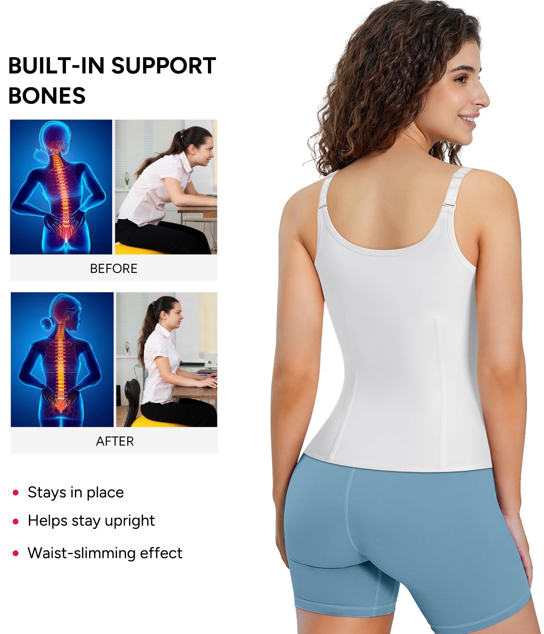 Waist Trainer for Women Corset Shapewear with Zipper