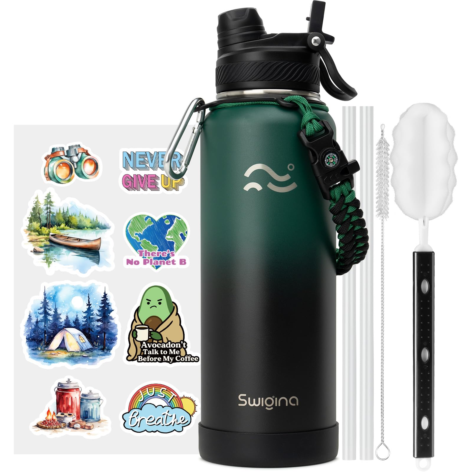 Insulated Water Bottle with Silicone Boot (36hrs Cold/18hrs Hot)