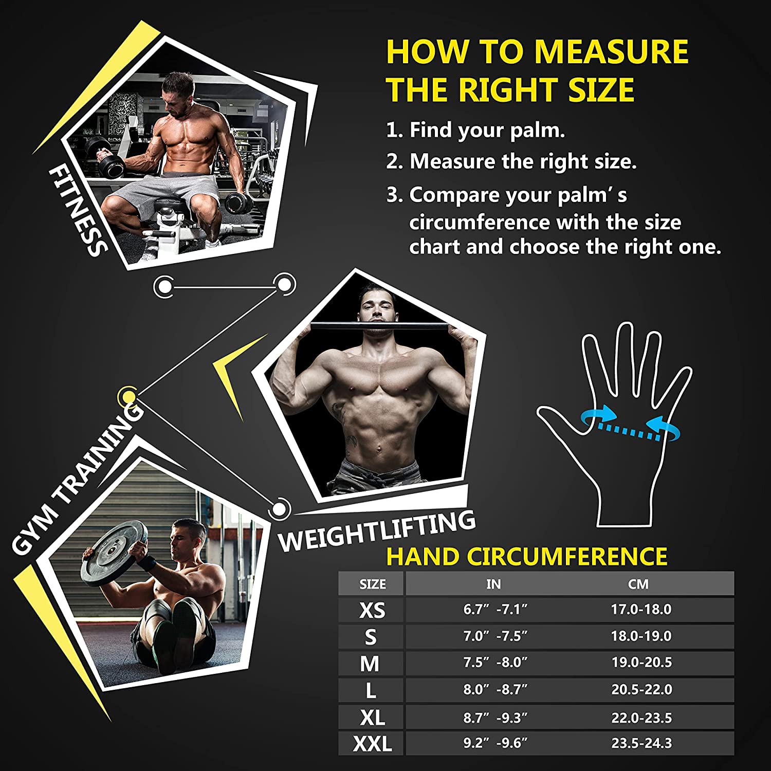 Weight Lifting Gym Workout Gloves with Wrist Wrap Support for Men & Women