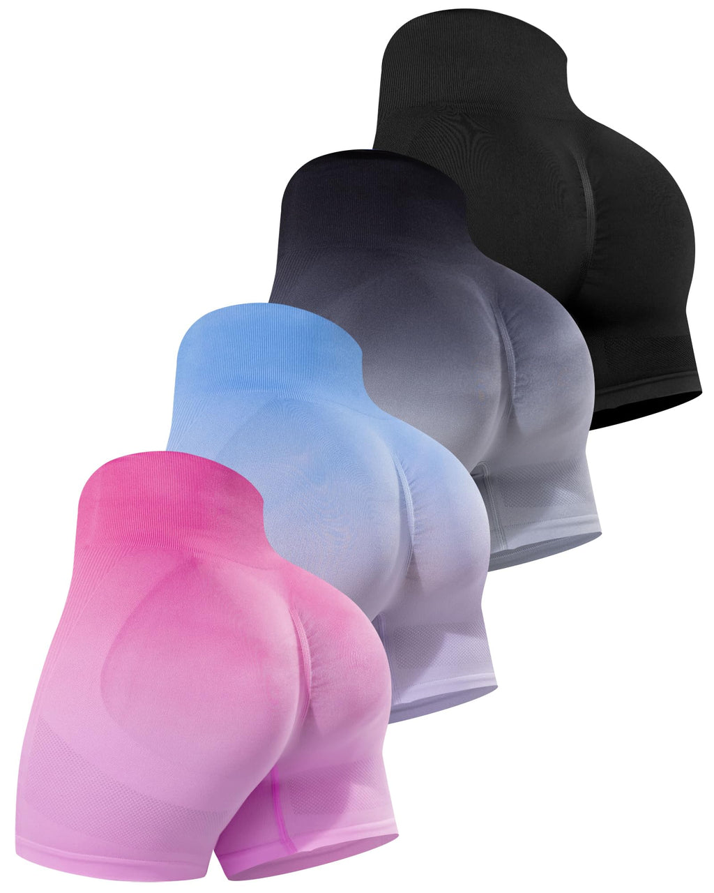 Workout Shorts Sets for Women, High Waisted Gym Butt Lifting Scrunch Butt Seamless Shorts