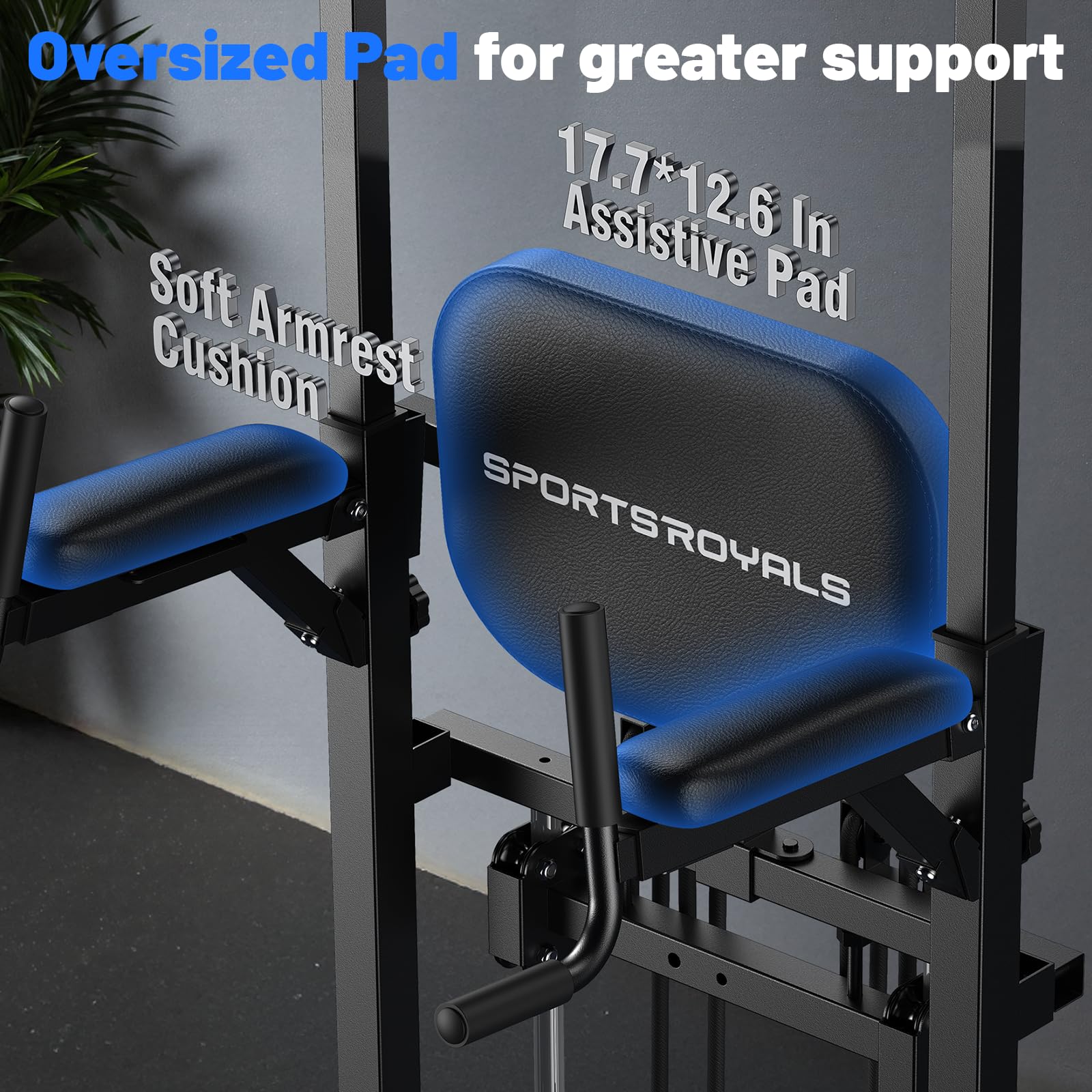 Pull Up Bar Station, 450LBS Stable Pull Up Dip Station for Home Gym Strength Training Equipment | FED Fitness