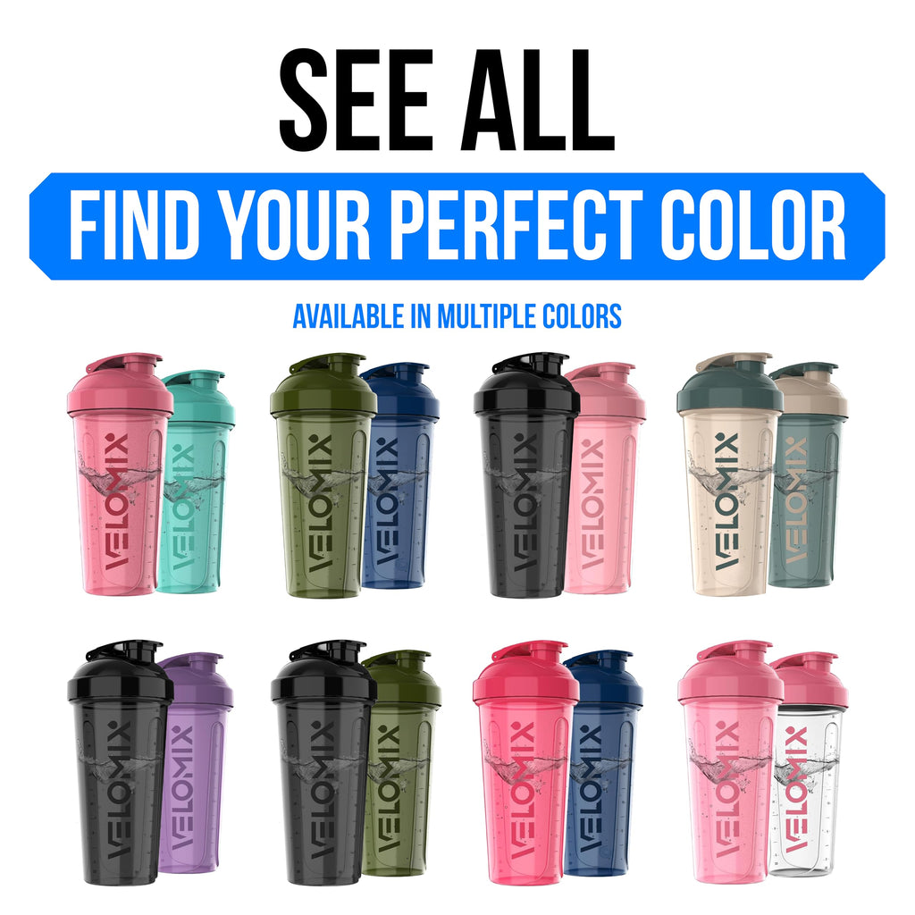 2 Pack- 28 oz Protein Shaker Bottles for Protein Mixes - 2x Wire Whisk | Leak Proof Shaker Cups for Protein Shakes