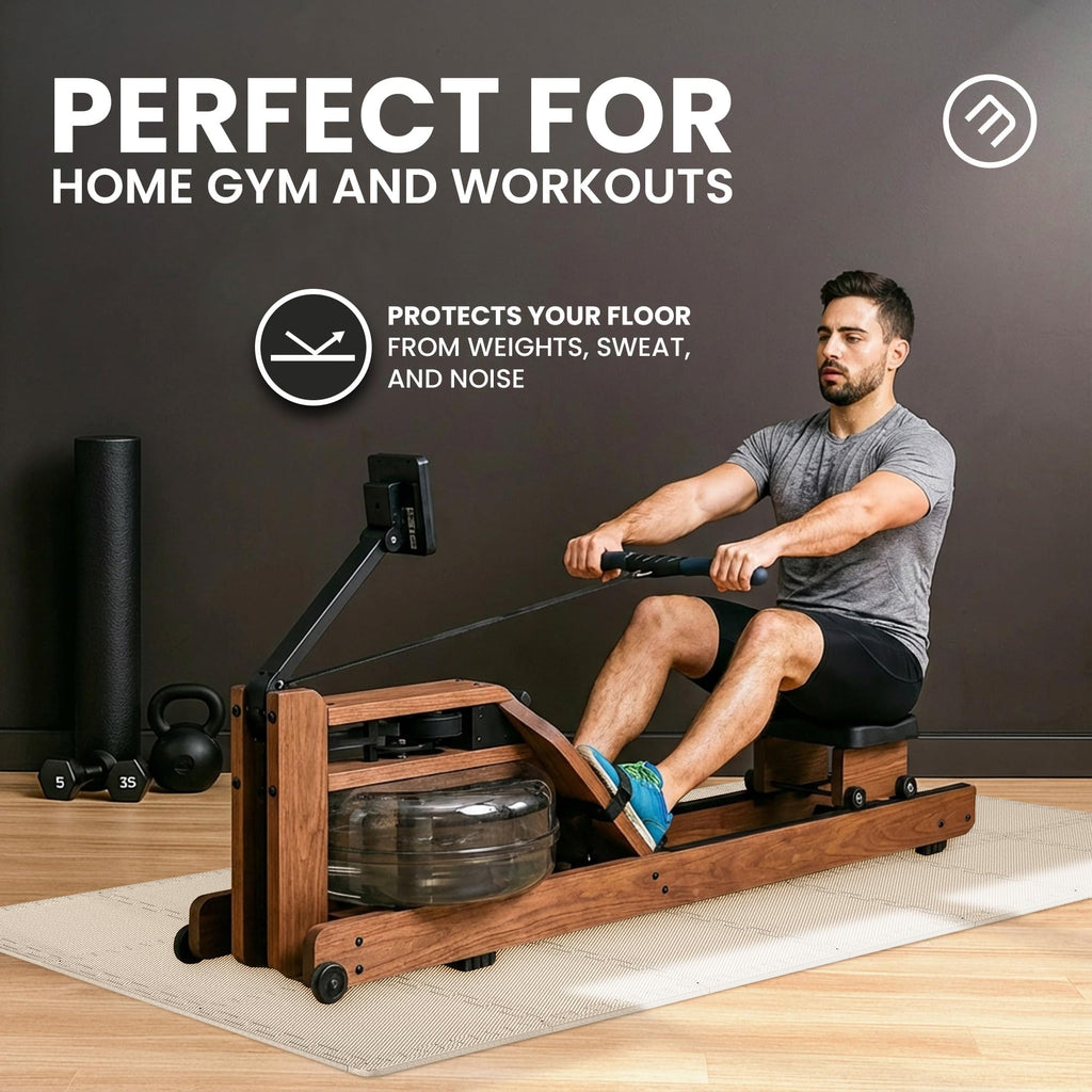 Gym Mats Set - 18 pcs EVA Interlocking Foam Floor Tiles  Protective Gym Flooring