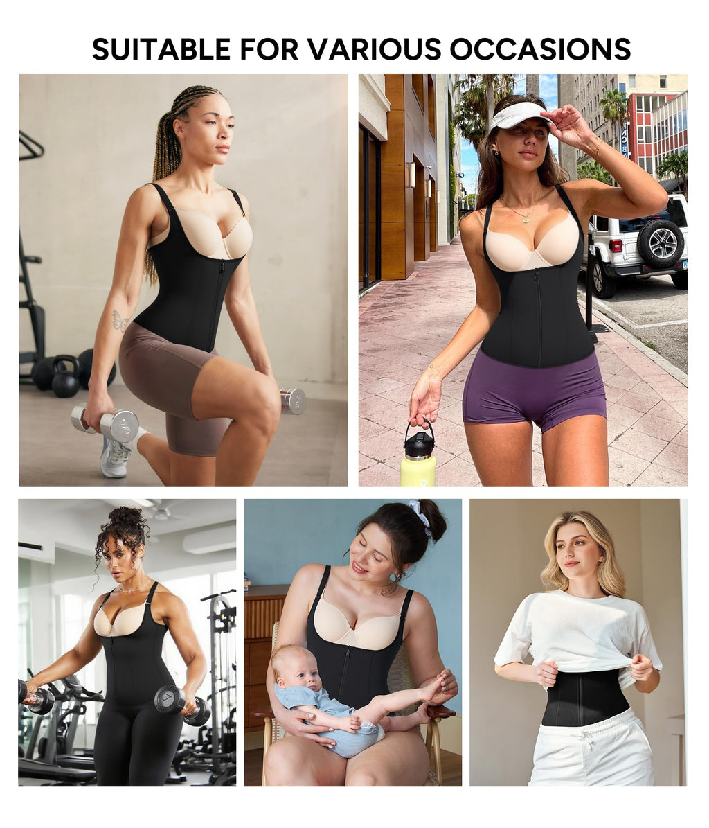 Waist Trainer for Women Corset Shapewear with Zipper