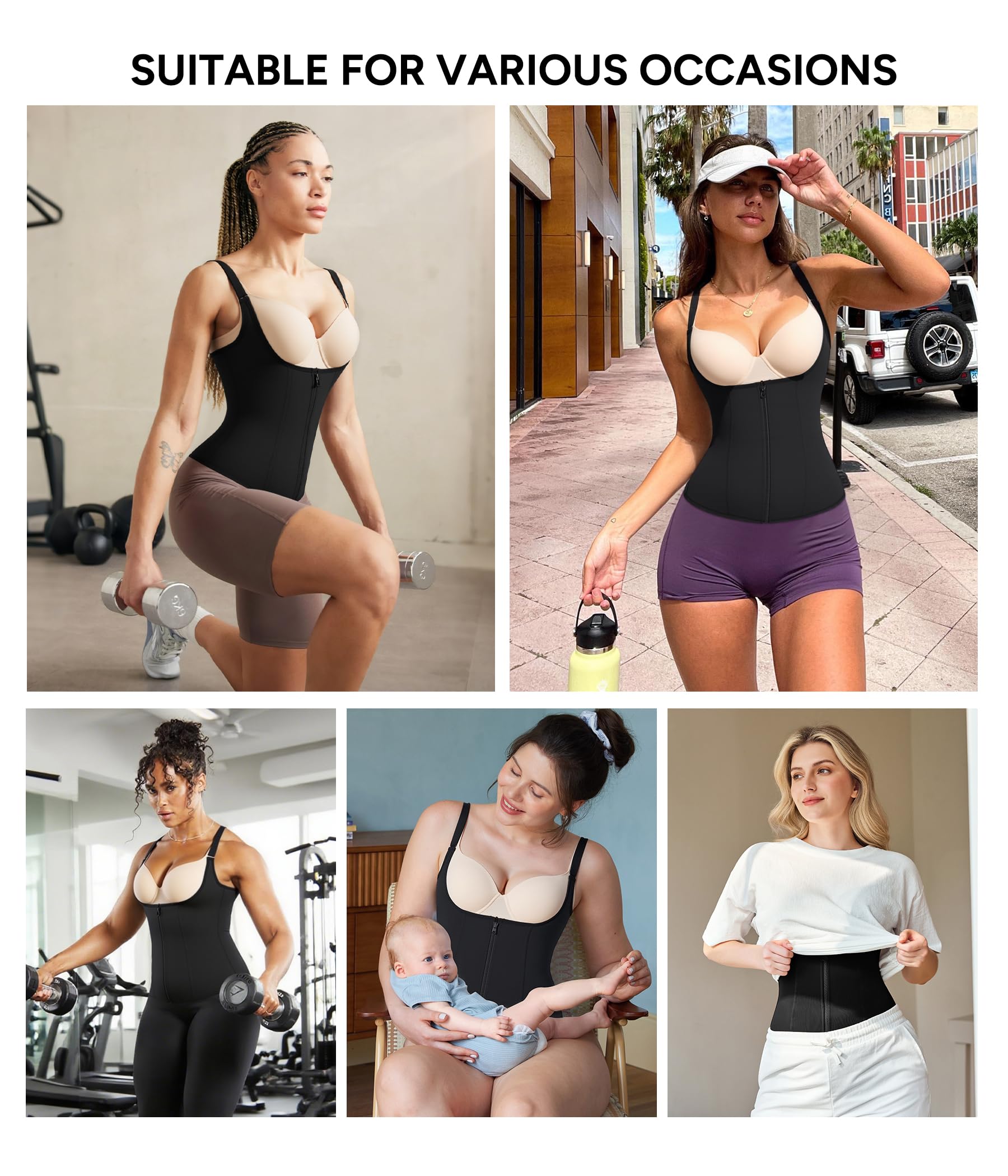 Waist Trainer for Women Corset Shapewear with Zipper