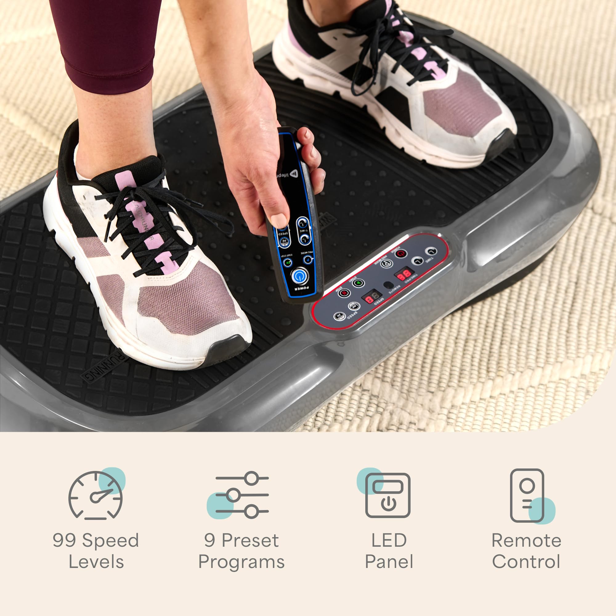 Waver Vibration Plate Exercise Machine – High-Intensity Vibration– Fitness Equipment for Strength & Toning