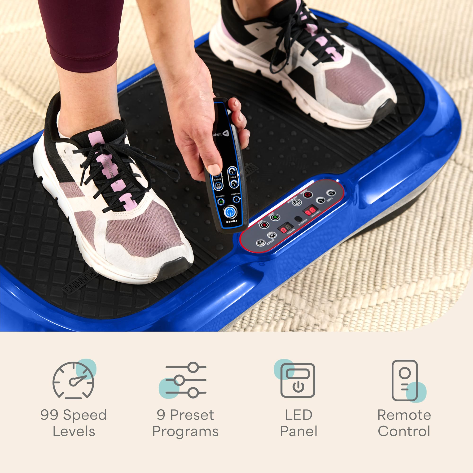 Waver Vibration Plate Exercise Machine – High-Intensity Vibration– Fitness Equipment for Strength & Toning