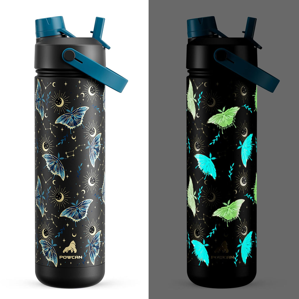 40 oz Insulated Water Bottle with 2-in-1 Straw and Spout Lid (Cotton Candy)