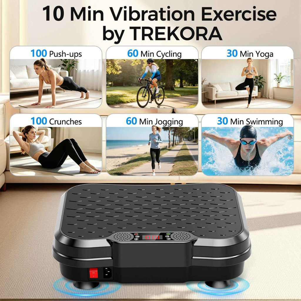 Vibration Plate Exercise Machine, Curved Vibration Plate for Lymphatic Drainage Weight Loss