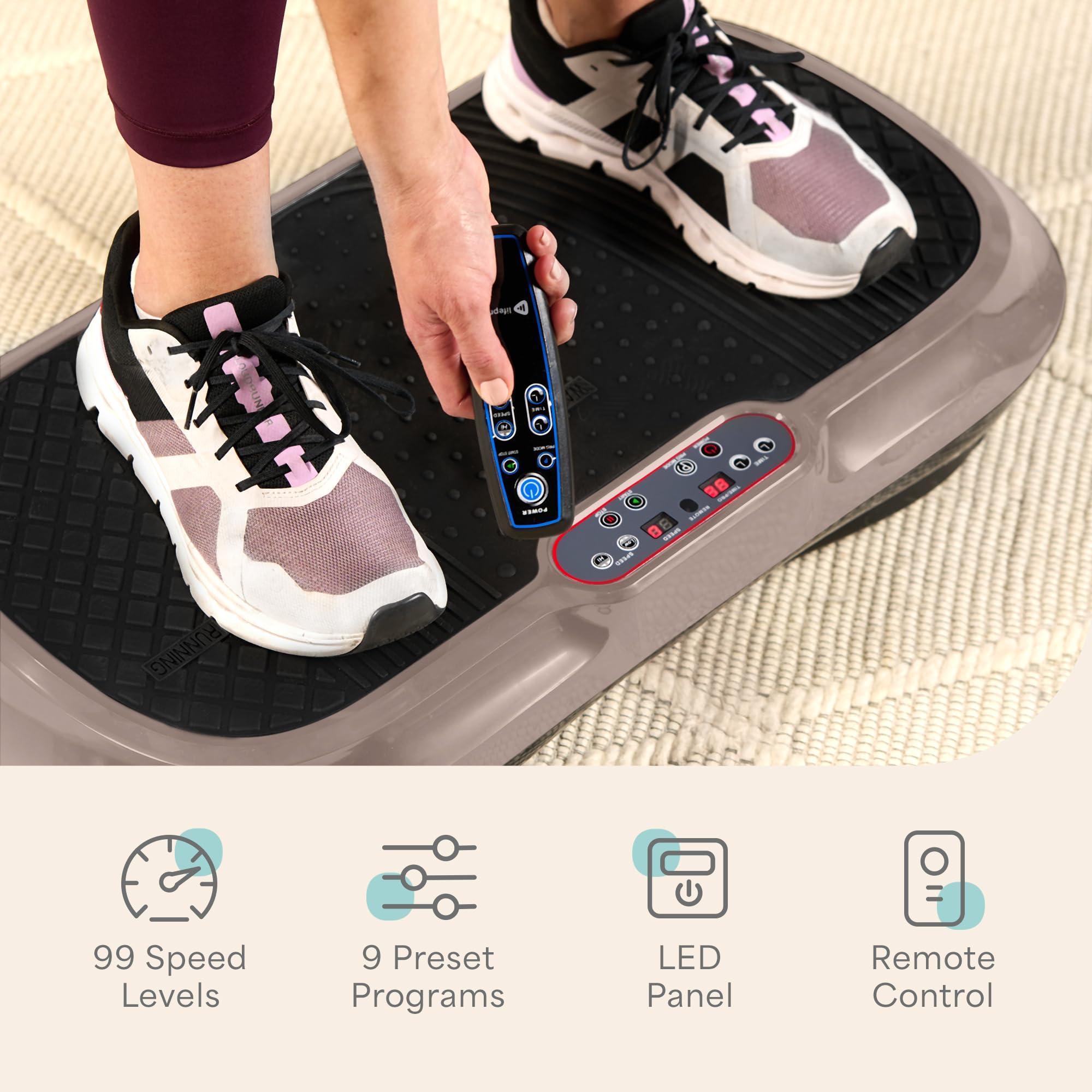 Waver Vibration Plate Exercise Machine – High-Intensity Vibration– Fitness Equipment for Strength & Toning