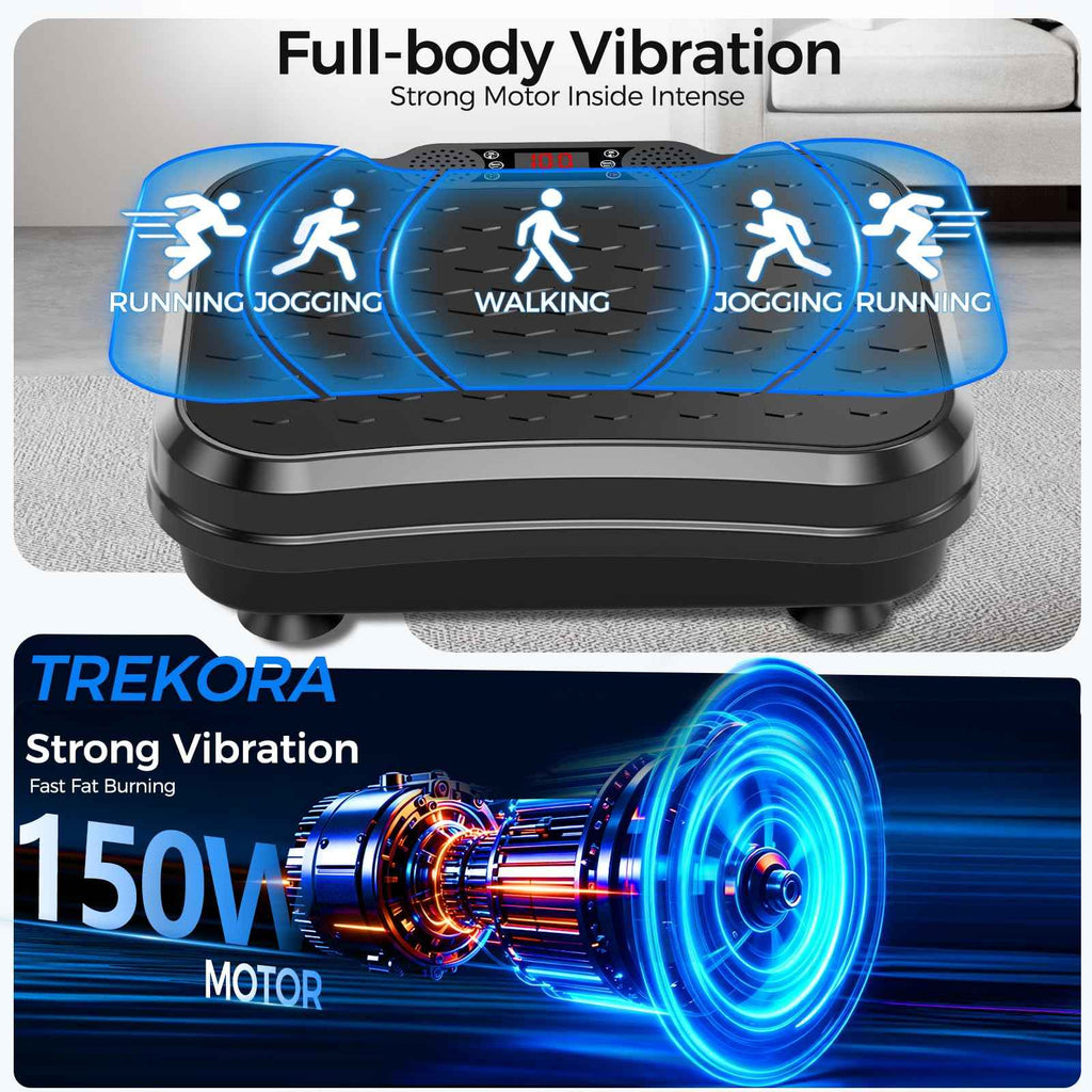 Vibration Plate Exercise Machine, Curved Vibration Plate for Lymphatic Drainage Weight Loss