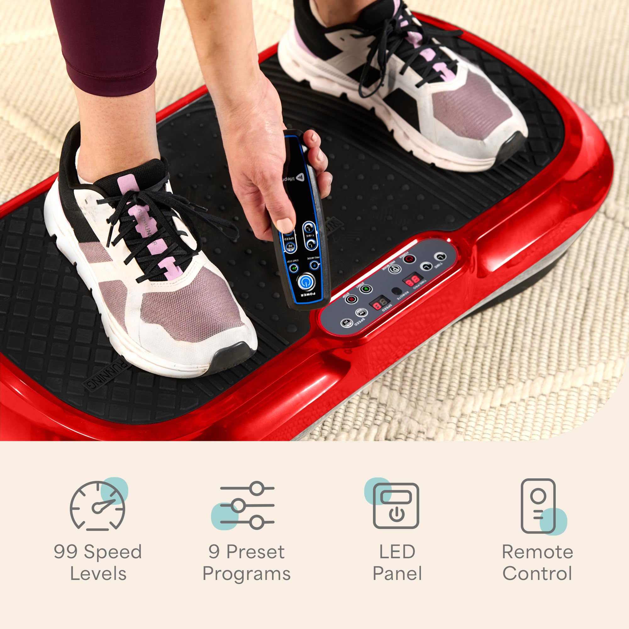 Waver Vibration Plate Exercise Machine – High-Intensity Vibration– Fitness Equipment for Strength & Toning