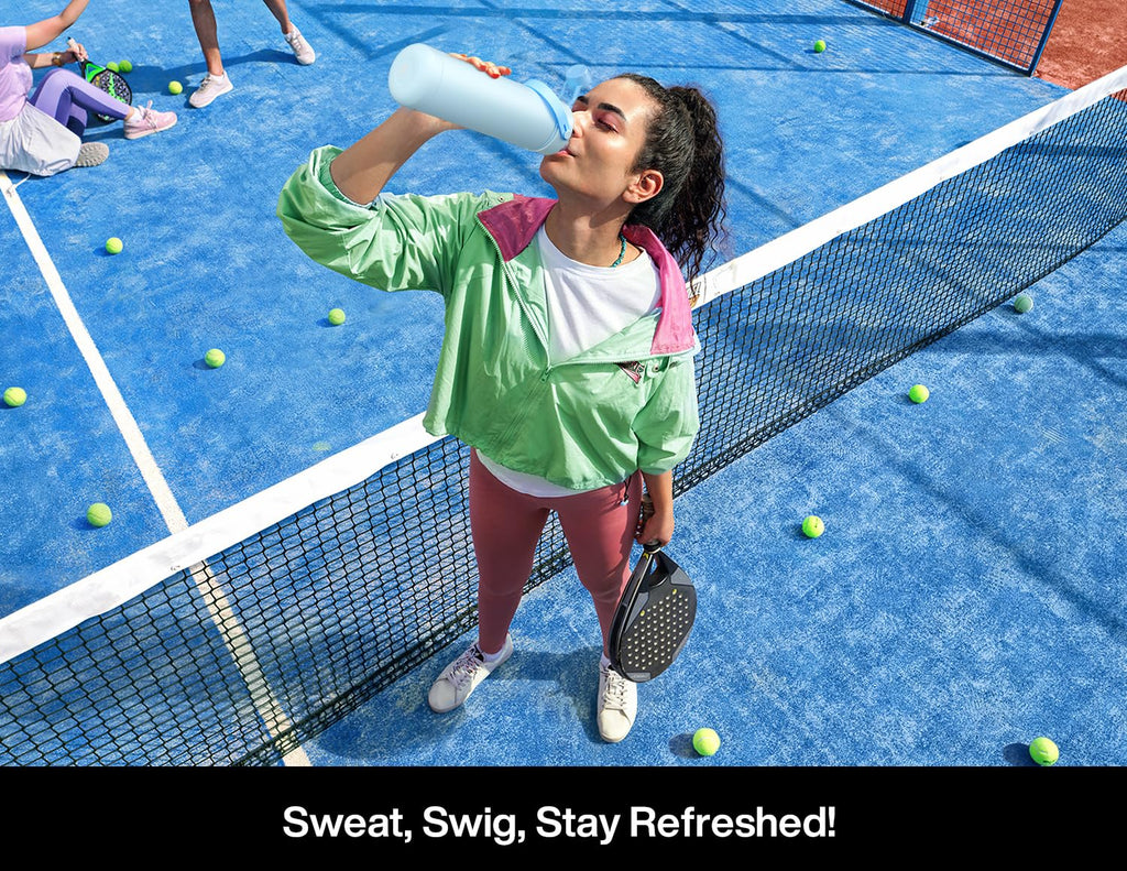 40 oz Insulated Water Bottle with 2-in-1 Straw and Spout Lid (Cotton Candy)