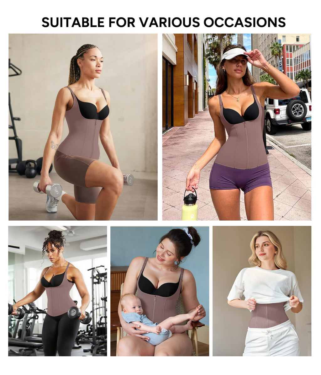 Waist Trainer for Women Corset Shapewear with Zipper