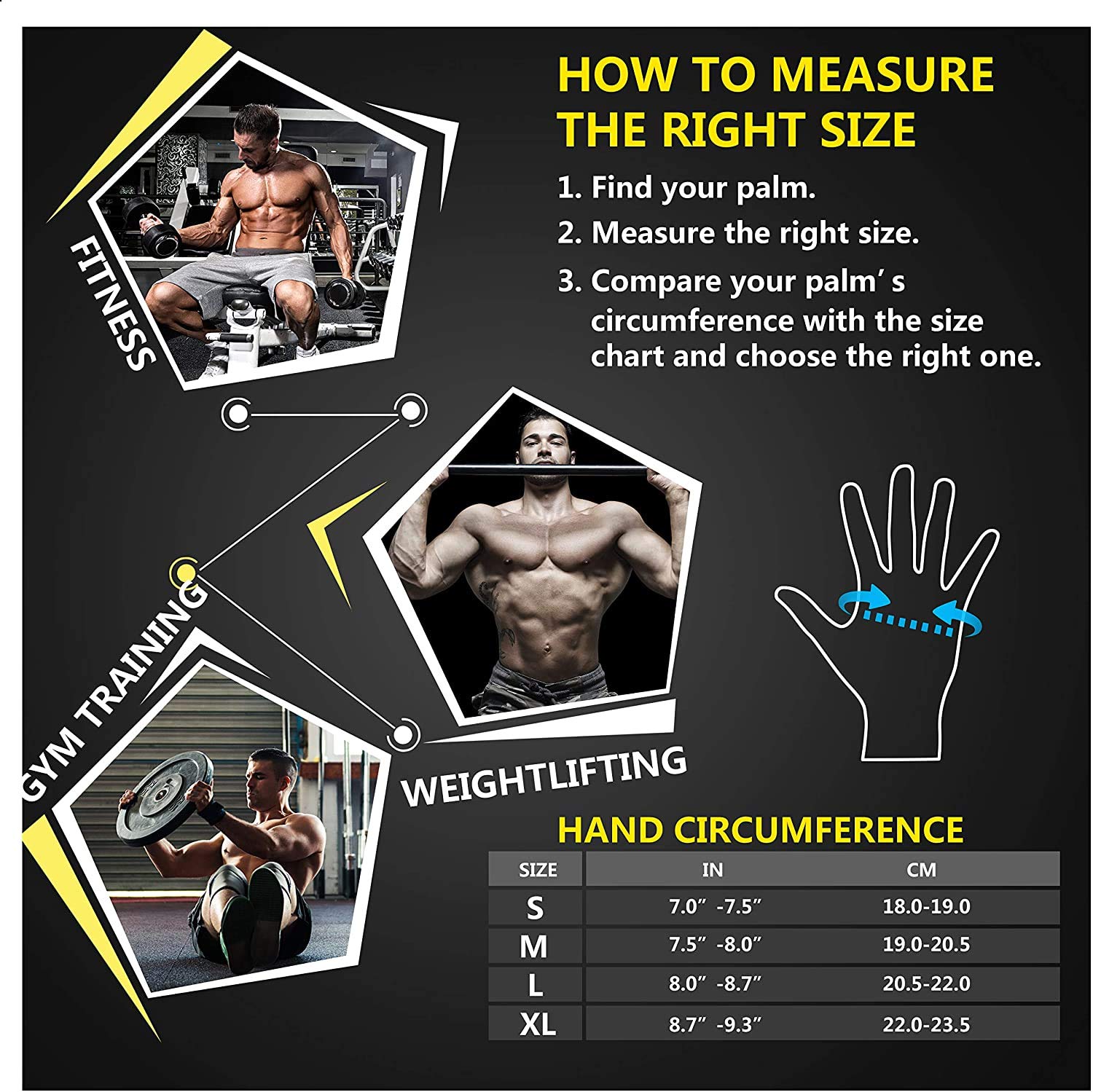 Weight Lifting Gym Workout Gloves with Wrist Wrap Support for Men & Women