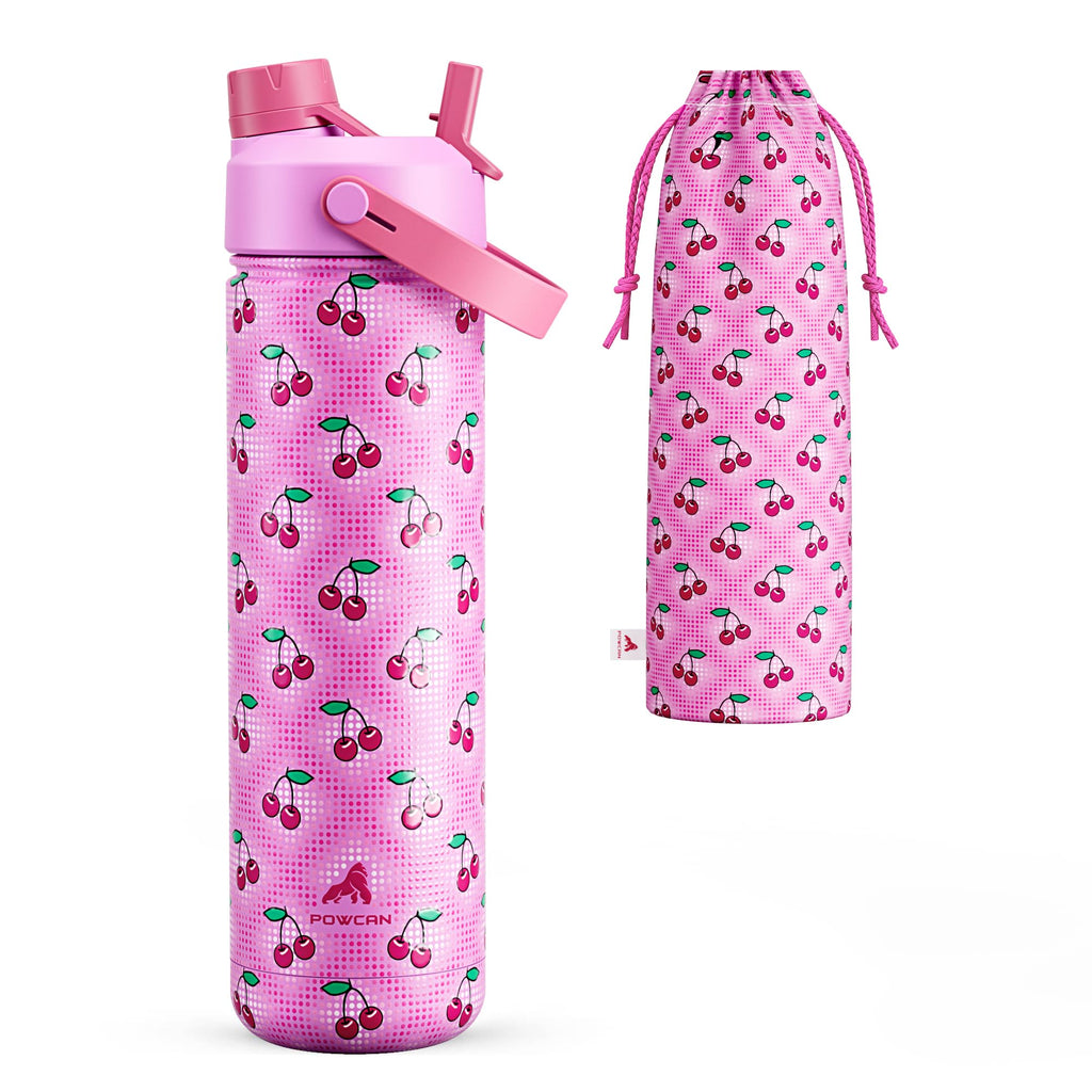 40 oz Insulated Water Bottle with 2-in-1 Straw and Spout Lid (Cotton Candy)